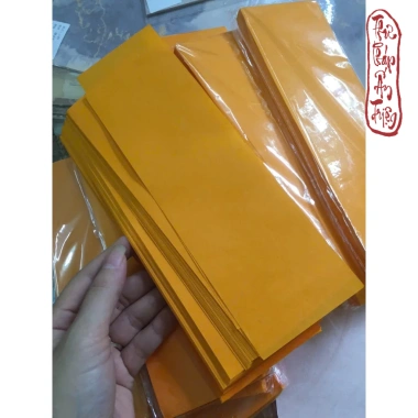 Giấy hoàng chỉ & mực chu sa giấy tuyên vàng 7x21cm 100 tờ – Vẽ thư pháp, phù, đóng ấn, triện, giảm giá đặc biệt 9 Giấy hoàng chỉ & mực chu sa giấy tuyên vàng 7x21cm 100 tờ – Vẽ thư pháp, phù, đóng ấn, triện, giảm giá đặc biệt 9