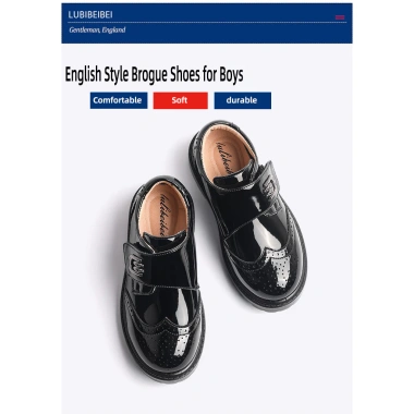 Giày học sinh nam Preppy đen - Đế mềm, thoáng khí, sân khấu, giảm giá 20% 6