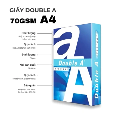 Giấy In A4 Trắng 70-80gsm Nhập Thái Lan, Indo - Giá 102.000₫, in sắc nét, chất lượng cao
