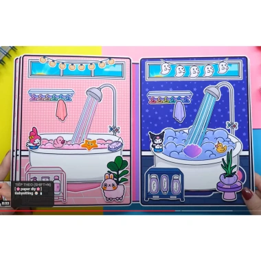 Giấy In Ngôi Nhà Kuromi và My Melody Wednesday - Chất Lượng Cao, Cứng Cáp, Phát Triển Tư Duy Logic, 99k 5