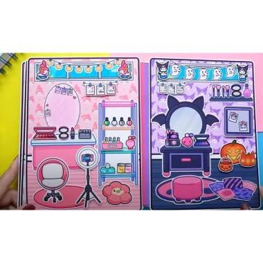 Giấy In Ngôi Nhà Kuromi và My Melody Wednesday - Chất Lượng Cao, Cứng Cáp, Phát Triển Tư Duy Logic, 99k 6
