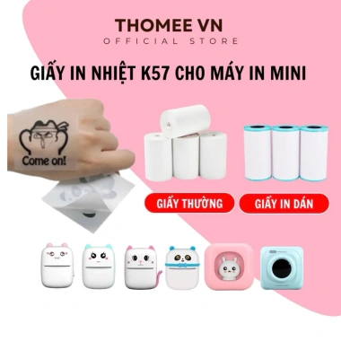 Giấy in nhiệt mini K57 57x30mm cho Bluetoorh - In bill, tem nhãn, tài liệu, chỉ 8.624₫