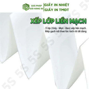 Giấy In Nhiệt Tự Dính A6 500 tờ - Lớp dán bền, in đơn thương mại điện tử, chỉ 30.000 VND