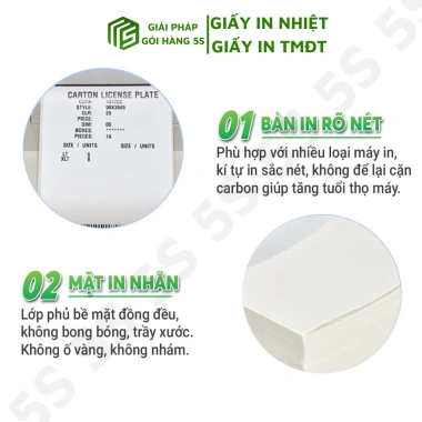Giấy In Nhiệt Tự Dính A6 500 tờ - Lớp dán bền, in đơn thương mại điện tử, chỉ 30.000 VND