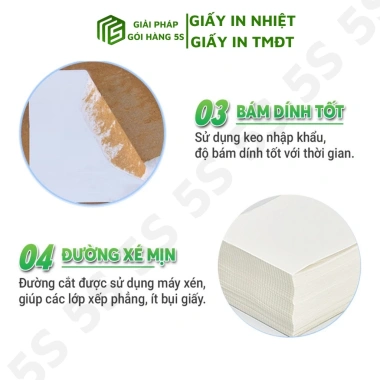 Giấy In Nhiệt Tự Dính A6 500 tờ - Lớp dán bền, in đơn thương mại điện tử, chỉ 30.000 VND