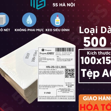 Giấy In Nhiệt Tự Dính A6 500 tờ - Lớp dán bền, in đơn thương mại điện tử, chỉ 30.000 VND