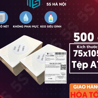 Giấy In Nhiệt Tự Dính A6 500 tờ - Lớp dán bền, in đơn thương mại điện tử, chỉ 30.000 VND