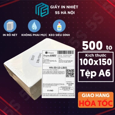 Giấy In Nhiệt Tự Dính A6 500 tờ - Lớp dán bền, in đơn thương mại điện tử, chỉ 30.000 VND 10 Giấy In Nhiệt Tự Dính A6 500 tờ - Lớp dán bền, in đơn thương mại điện tử, chỉ 30.000 VND 10