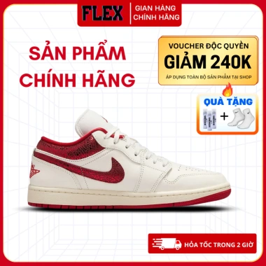 Giày Jordan 1 Low Sail/Varsity Red HJ9.338-106 chính hãng, cho nam nữ, giá 2.55 triệu Flex Shoes Giày Jordan 1 Low Sail/Varsity Red HJ9.338-106 chính hãng, cho nam nữ, giá 2.55 triệu Flex Shoes