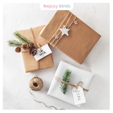 Giấy kraft gói quà cuộn liền 30m vintage nâu trơn - Happy Bird, giá 9.000đ