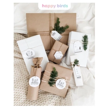 Giấy kraft gói quà cuộn liền 30m vintage nâu trơn - Happy Bird, giá 9.000đ
