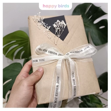 Giấy kraft gói quà cuộn liền 30m vintage nâu trơn - Happy Bird, giá 9.000đ