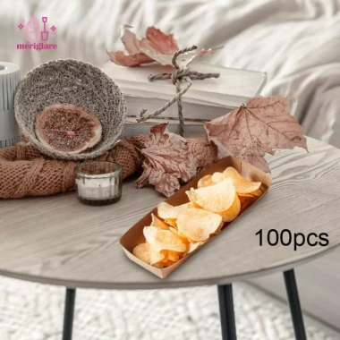 Giấy Kraft Khay Phục Vụ Đồ Ăn Dùng Một Lần - Thuyền Tiệc, Giỏ Nachos, Tacos Dã Ngoại BBQ, Giá 258.500 VND 4
