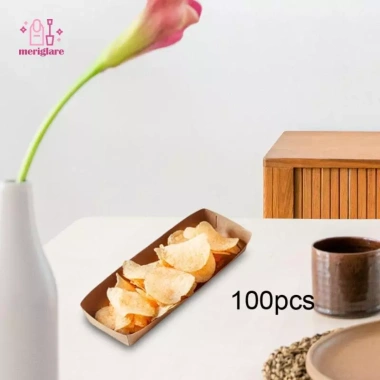 Giấy Kraft Khay Phục Vụ Đồ Ăn Dùng Một Lần - Thuyền Tiệc, Giỏ Nachos, Tacos Dã Ngoại BBQ, Giá 258.500 VND 6