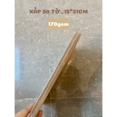Giấy Kraft Nâu 170gsm A5 15x21cm 50 tờ Thủ công Vẽ In ảnh Làm thiệp 25.000 VND 5