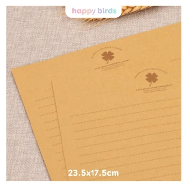 Giấy kraft vintage 5 tờ – Thiệp viết thư tay handmade Happy Birds, quà tặng dễ thương, chỉ 12.100₫ 10