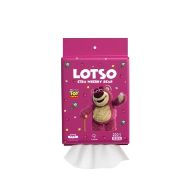 Giấy Lau Đa Năng 200 Tờ Gấu Dâu Lotso - Khăn Giấy Mềm Mại, Không Chất Tẩy Rửa, Tiện Lợi, Giá 39.900đ