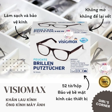 Giấy Lau Kính Visiomax 52 Tờ - Lau Ống Kính Máy Ảnh, Nội Địa Đức, Giá 50.000