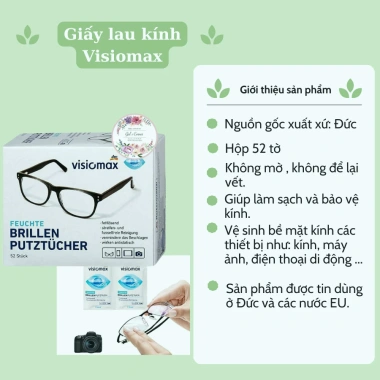 Giấy Lau Kính Visiomax 52 Tờ - Lau Ống Kính Máy Ảnh, Nội Địa Đức, Giá 50.000 3 Giấy Lau Kính Visiomax 52 Tờ - Lau Ống Kính Máy Ảnh, Nội Địa Đức, Giá 50.000 3