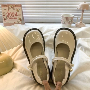Giày lolita nữ độn đế 4-5cm da bóng V2 cao cấp - Giá ưu đãi 103.998₫ 6