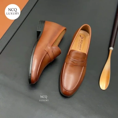 Giày lười công sở da bò tăng chiều cao 6,5cm bảo hành 12 tháng, lịch lãm