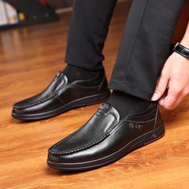 Giày Lười Công Sở Nam Da Cao Cấp - Thời Trang, Đế Cao Su Chống Trơn Trượt, 350.000 VND
