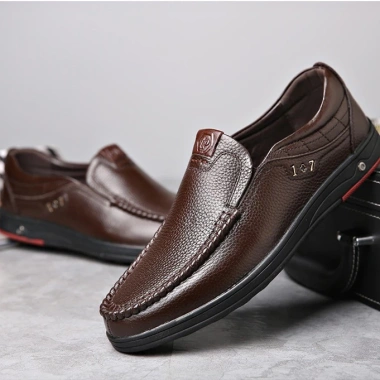 Giày Lười Công Sở Nam Da Cao Cấp - Thời Trang, Đế Cao Su Chống Trơn Trượt, 350.000 VND