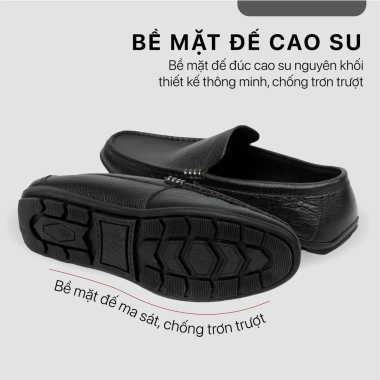 Giày lười da bò GD06 - Đế cao su mềm mại, size 38-43, chỉ 245.000 VND 4