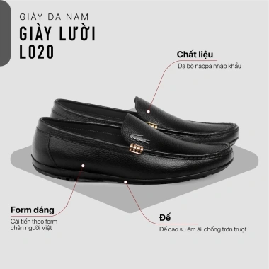 Giày lười da bò GD06 - Đế cao su mềm mại, size 38-43, chỉ 245.000 VND 8