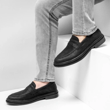 Giày Lười Da Nam ZENNO CS091 Cao Cấp Đế Cao Su Êm Nhẹ Đen Đi Làm Đi Chơi Giá 510k