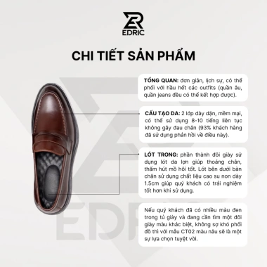 Giày Lười Da Nappa EDRIC Trẻ Trung - Công Sở, Thích hợp Quần Âu, Giá 686.400₫ 3
