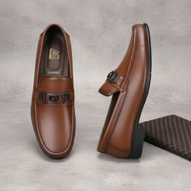 Giày Lười Nam Công Sở Da Thật VV-AG101 - Không Dây, Khóa Sang Trọng, 670.000₫
