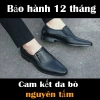 Giày Lười Nam Công Sở Mõm Nhọn Da Bò Nhập Khẩu Đen 2H Giá Ưu Đãi 285.000 2