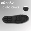 Giày lười nam da bò cao cấp LuxWear đen, đế khâu, bảo hành 24 tháng, giá 650k 3