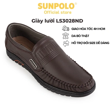 Giày lười nam Da bò cao cấp SUNPOLO LS3.028 - Công sở thời thượng, giảm còn 826.500₫