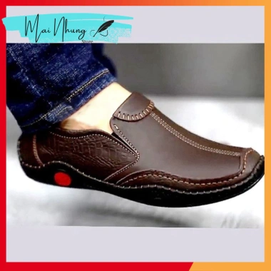 Giày Lười Nam Da Bò Cao Cấp – Thanh Lịch Đen/Nâu, Giá Giảm 275.000đ