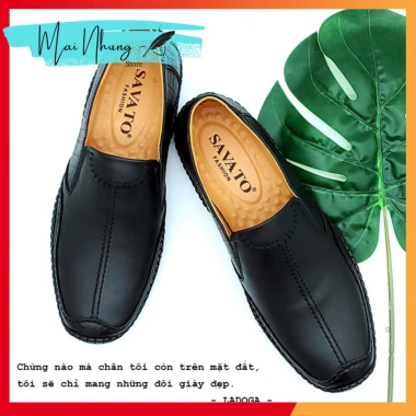 Giày Lười Nam Da Bò Cao Cấp – Thanh Lịch Đen/Nâu, Giá Giảm 275.000đ