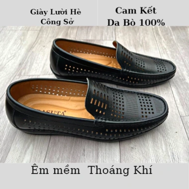 Giày Lười Nam Da Bò Cao Cấp, Thoáng Khí & Rọ Hè, Phong Cách Hàn Quốc - Giá chỉ 369k 5 Giày Lười Nam Da Bò Cao Cấp, Thoáng Khí & Rọ Hè, Phong Cách Hàn Quốc - Giá chỉ 369k 5