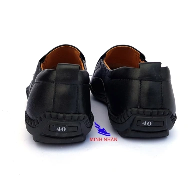 Giày lười nam da bò công sở S-31 đen – Đế bệt slipon, thoải mái lái xe, giá 290.000đ 8