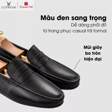 Giày lười nam da bò LuxWear – Đế khâu siêu nhẹ, êm chân, BH 24 tháng, 645.000₫ 4