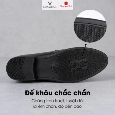 Giày lười nam da bò LuxWear GD52 - Tăng chiều cao, đế khâu, bảo hành 24t - 650k 4 Giày lười nam da bò LuxWear GD52 - Tăng chiều cao, đế khâu, bảo hành 24t - 650k 4