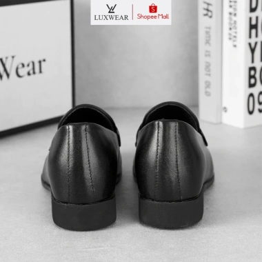 Giày lười nam da bò LuxWear GD52 - Tăng chiều cao, đế khâu, bảo hành 24t - 650k