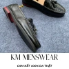 Giày lười nam da bò mềm mạ, mũi tròn, đế phíp tăng 2cm - KM Menswear, giá 790k 4