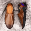 Giày lười nam da bò S-2 nâu, slip on công sở, đế bệt lái xe, giá rẻ 290.000đ 3