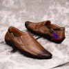 Giày lười nam da bò S-2 nâu, slip on công sở, đế bệt lái xe, giá rẻ 290.000đ 4