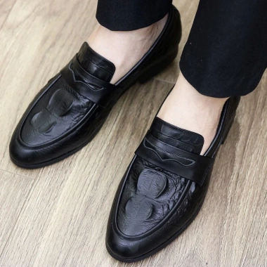 Giày lười nam da mềm RUNO G10 dập vân cá sấu, đế cao su chống trượt, chỉ 338k