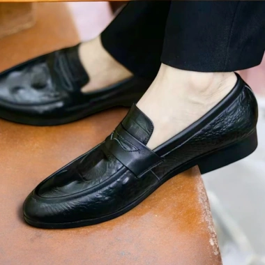 Giày lười nam da mềm RUNO G10 dập vân cá sấu, đế cao su chống trượt, chỉ 338k