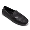 Giày lười nam da nubuck RANYBELT Đế cao su chống trơn, êm ái màu đen 4