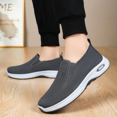 Giày Lười Nam Đế Bằng Êm Ái Vải Bố Họa Tiết Tối Giản - Dễ Mang, Thoải Mái Cả Ngày, Giá 539.500 VND 6