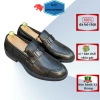 Giày Lười Nam Loafer Công Sở Da Bò Đen Đai V Đế Cao 5cm - Km Menswear Giá 580k
